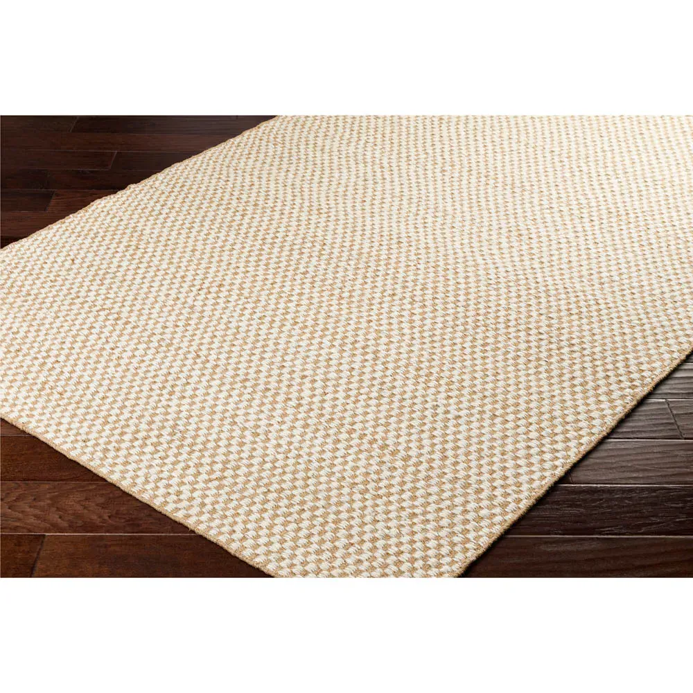 Emilia Patterned Rug - Beige, Jute