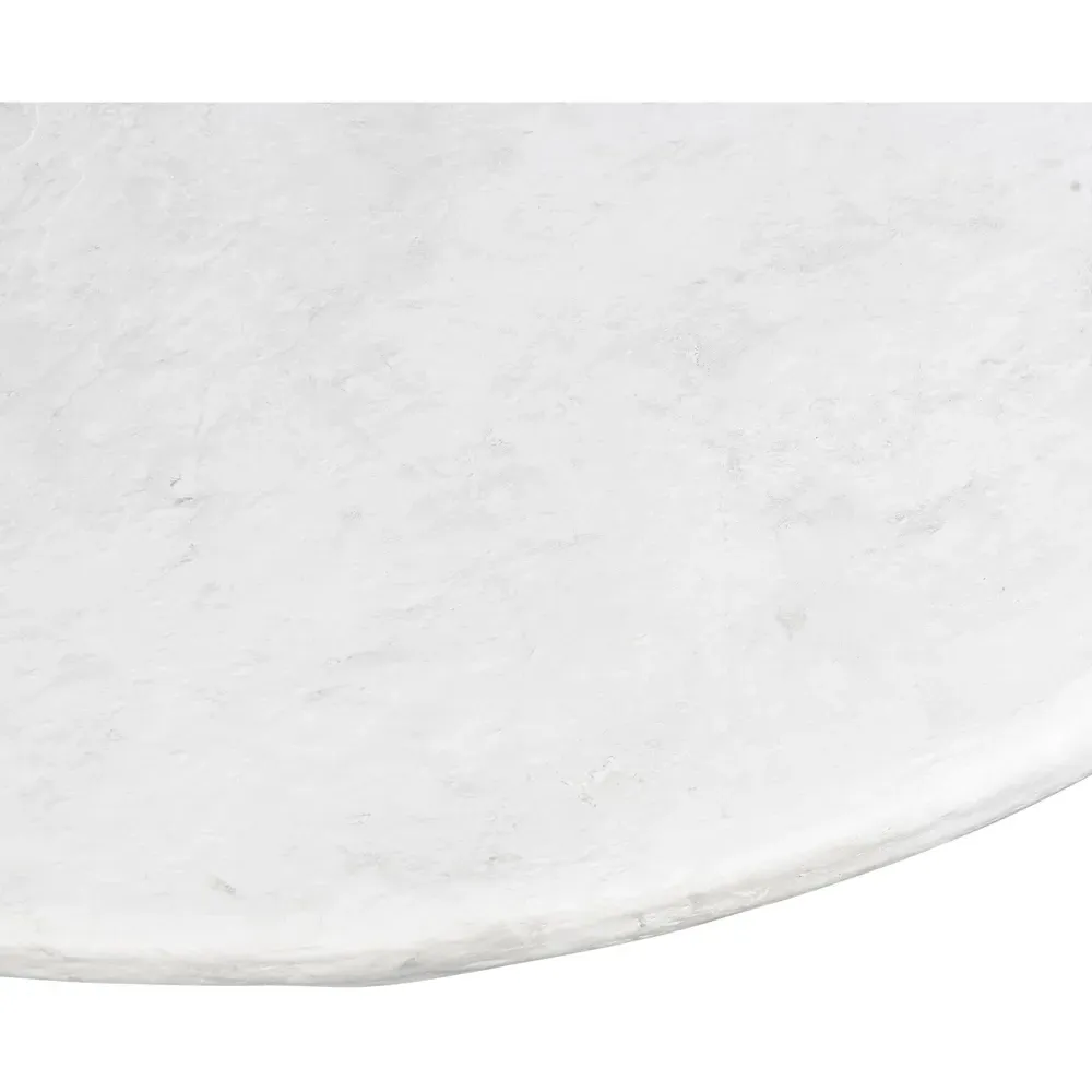 Emilia Round Outdoor Coffee Table - Off White, Concrete