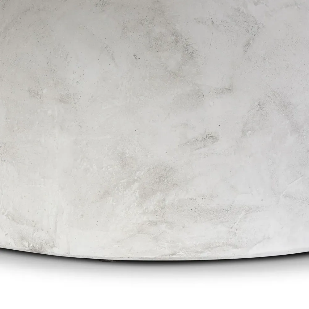 Emilia Round Outdoor Coffee Table - Off White, Concrete
