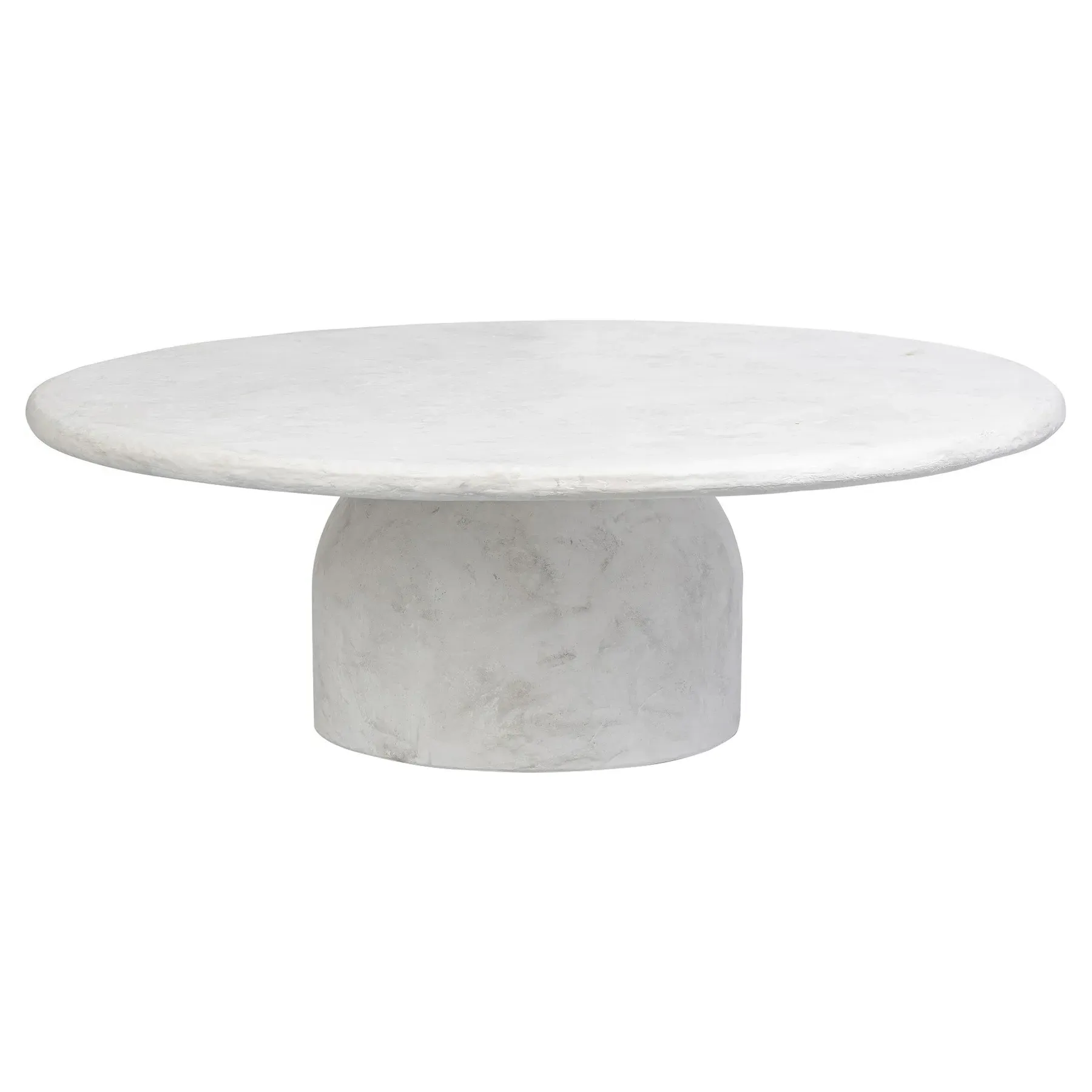 Emilia Round Outdoor Coffee Table - Off White, Concrete