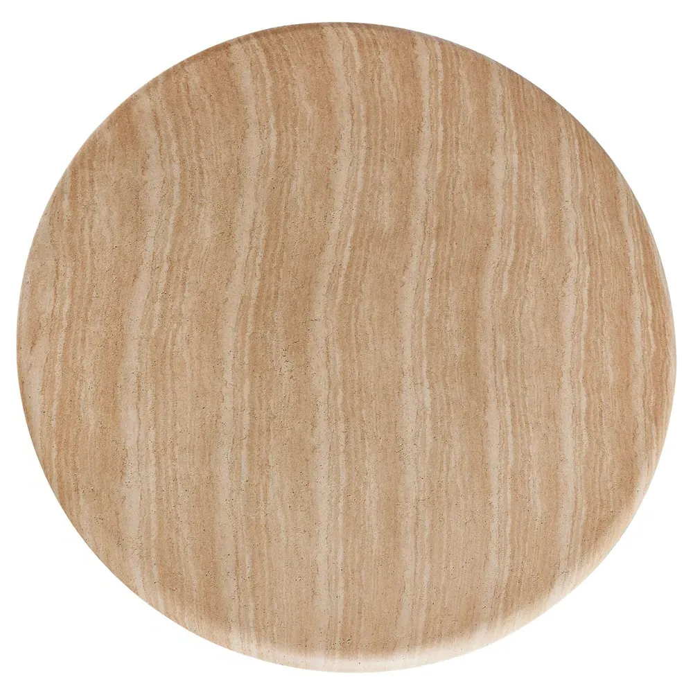 Emilia Round Outdoor Coffee Table - Sand Beige, Concrete