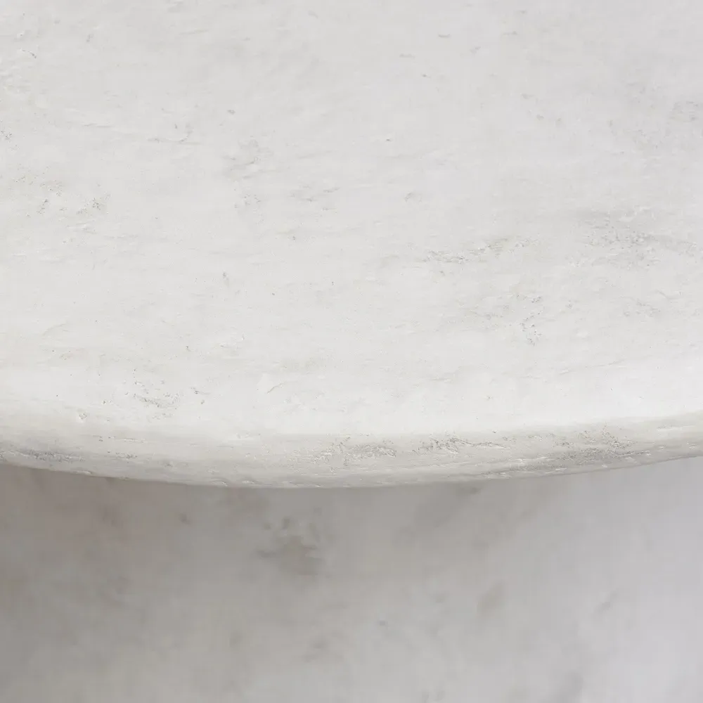 Emilia Round Outdoor Dining Table - Off White, Concrete