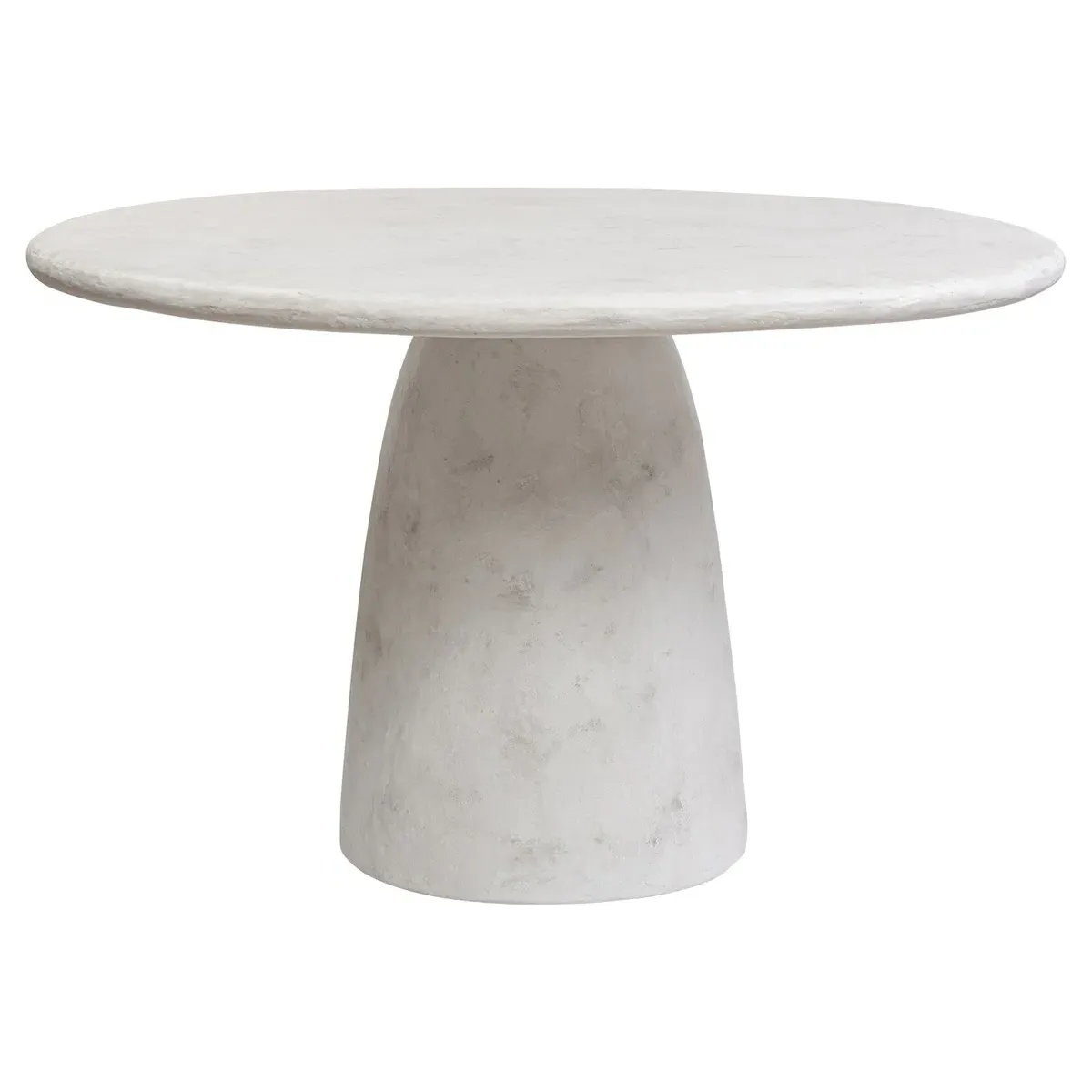 Emilia Round Outdoor Dining Table - Off White, Concrete