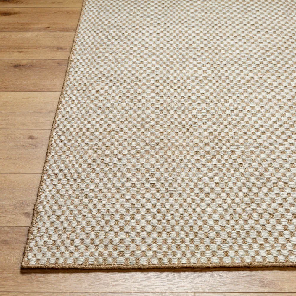 Emilia Sample Patterned Rug - Beige, Jute