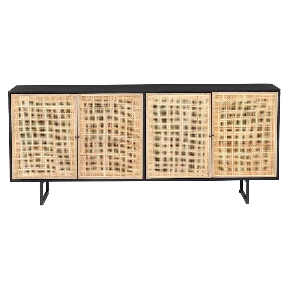 Emilie 4 Door Sideboard - Black Wash, Mango Wood image