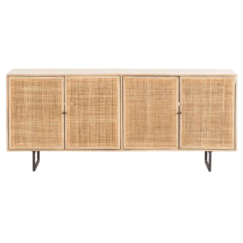 Emilie 4 Door Sideboard - Natural, Mango Wood