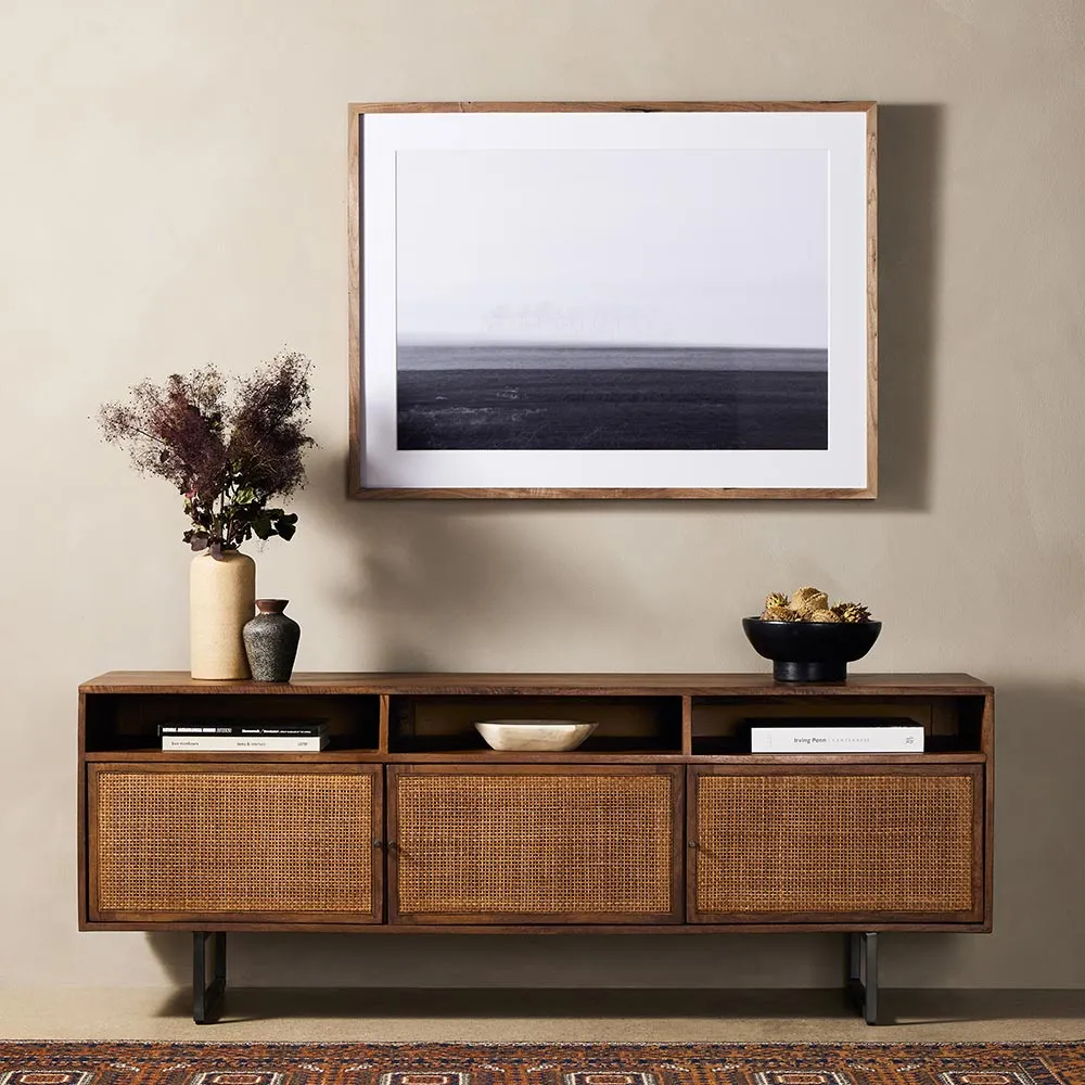 Emilie Media Console - Brown, Mango Wood