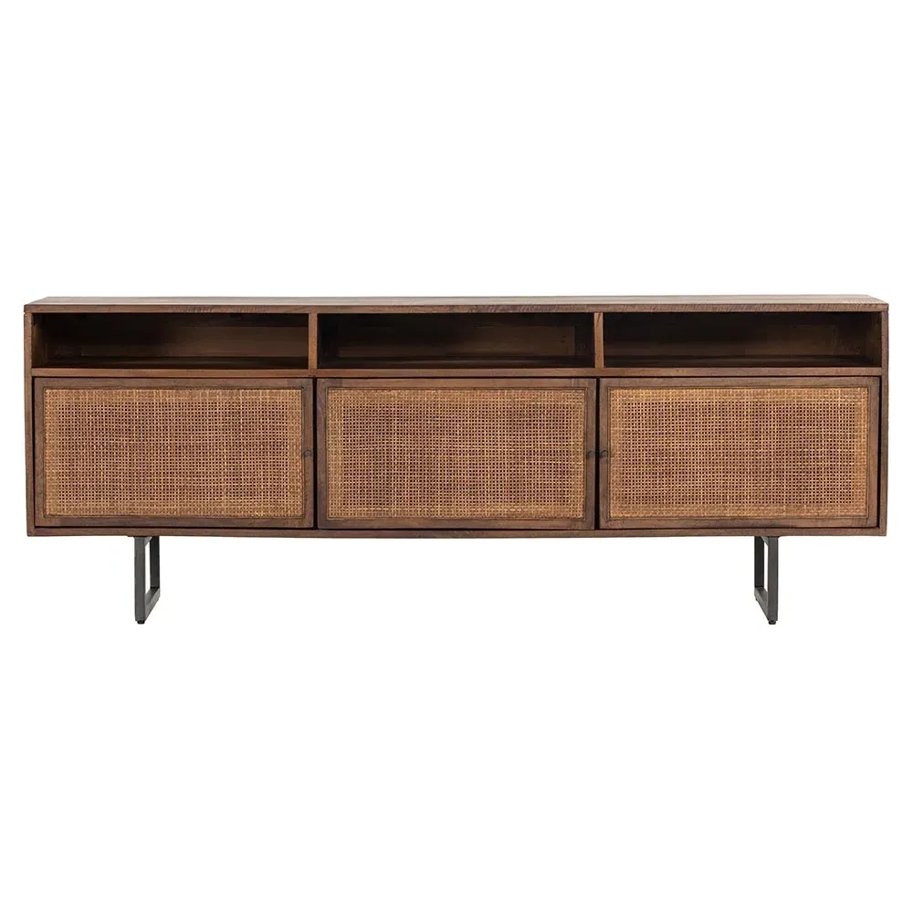 Emilie Media Console - Brown, Mango Wood image