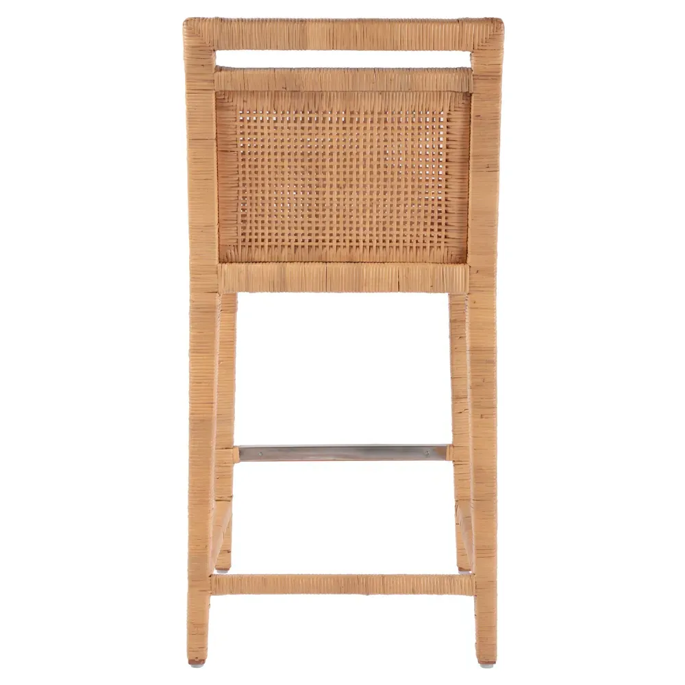 Emille Counter Stool - Brown, Rattan