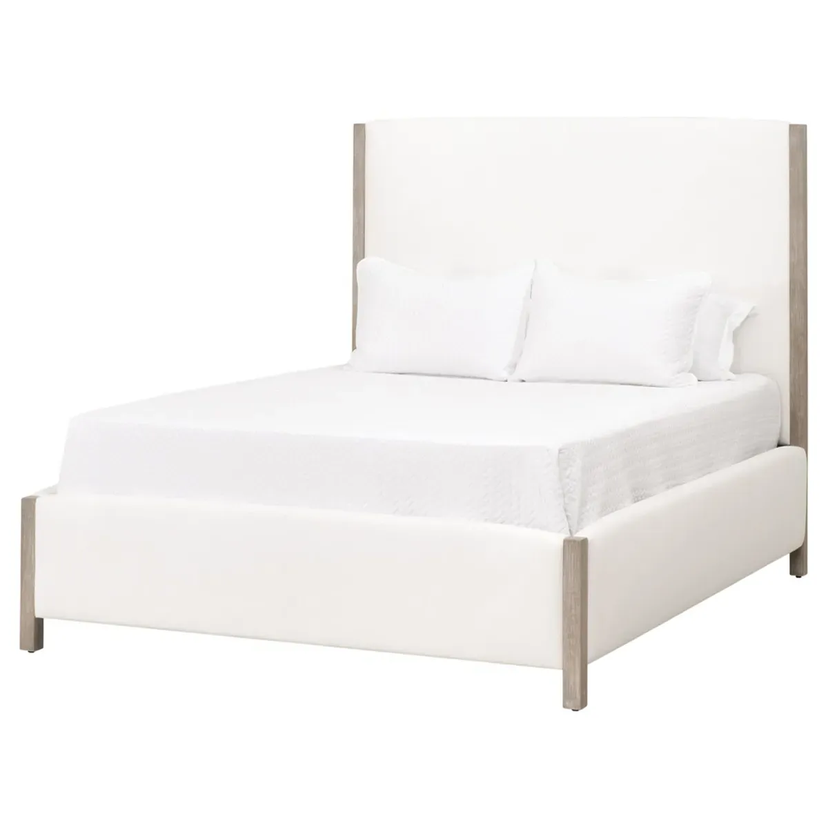 Emily King Size Bed Frame - Pearl White, Wood