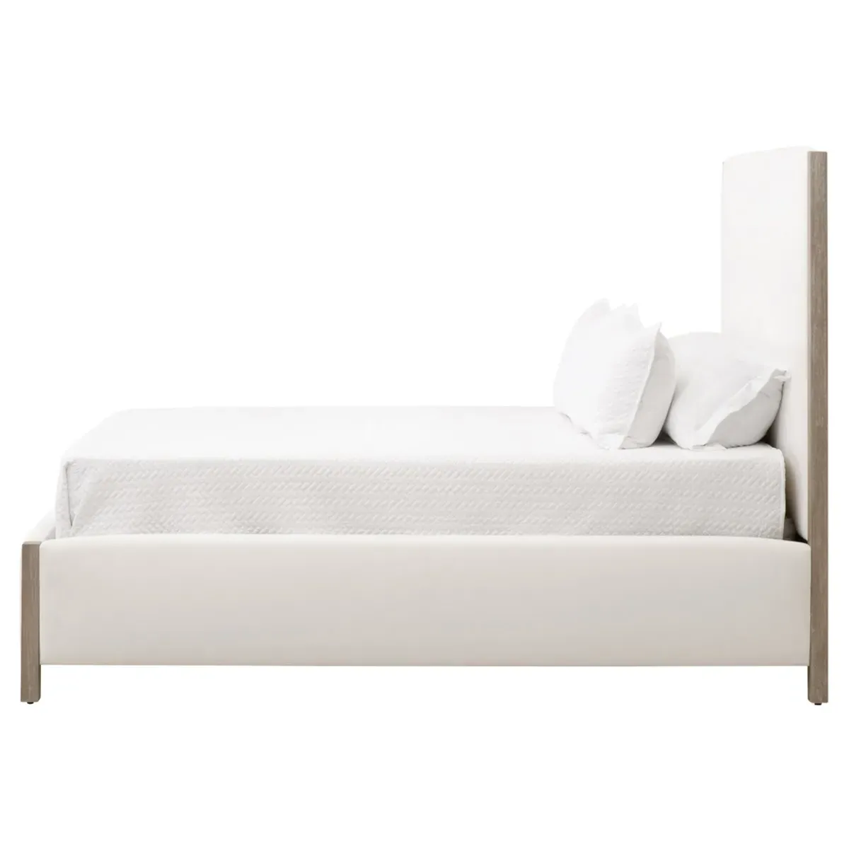 Emily King Size Bed Frame - Pearl White, Wood