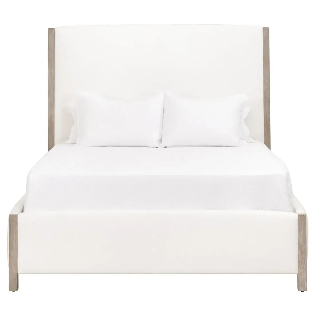 Emily Queen Size Bed Frame - Pearl White, Wood image