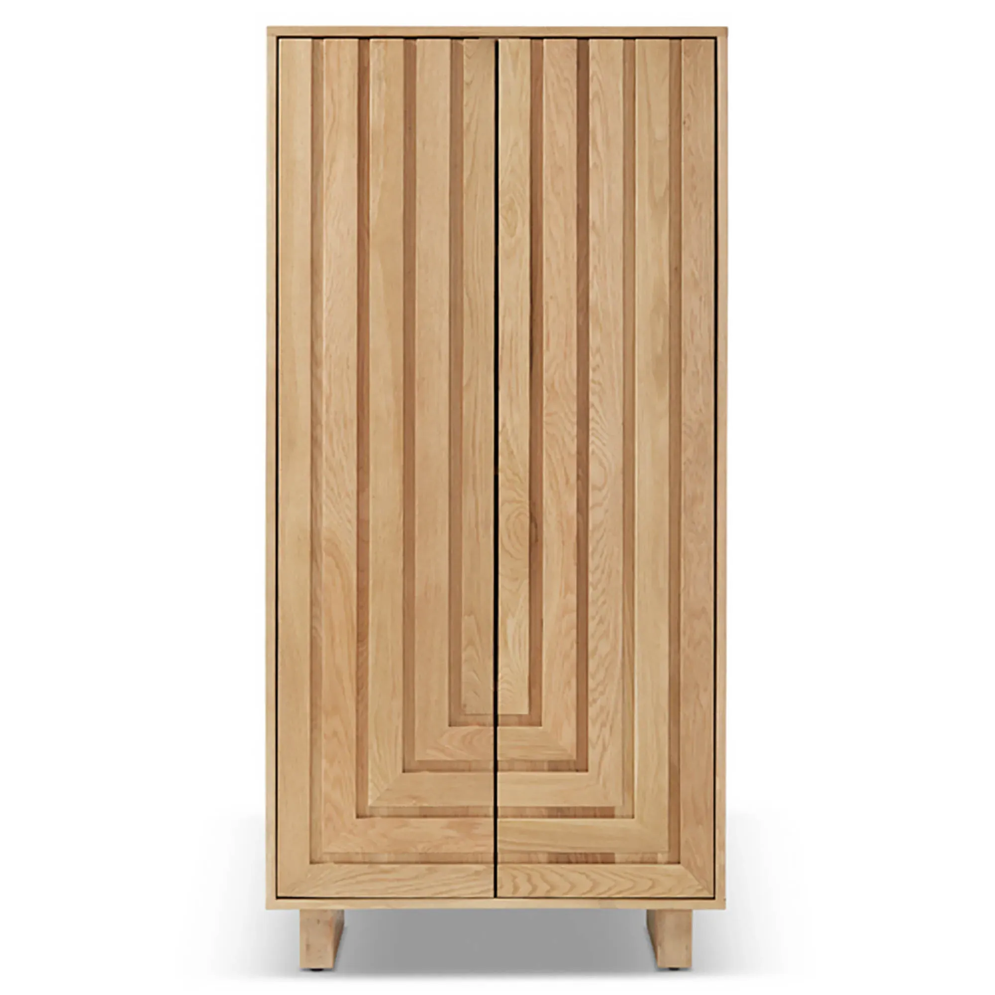 Emma 2 Door Armoire - Brown, Oak Wood