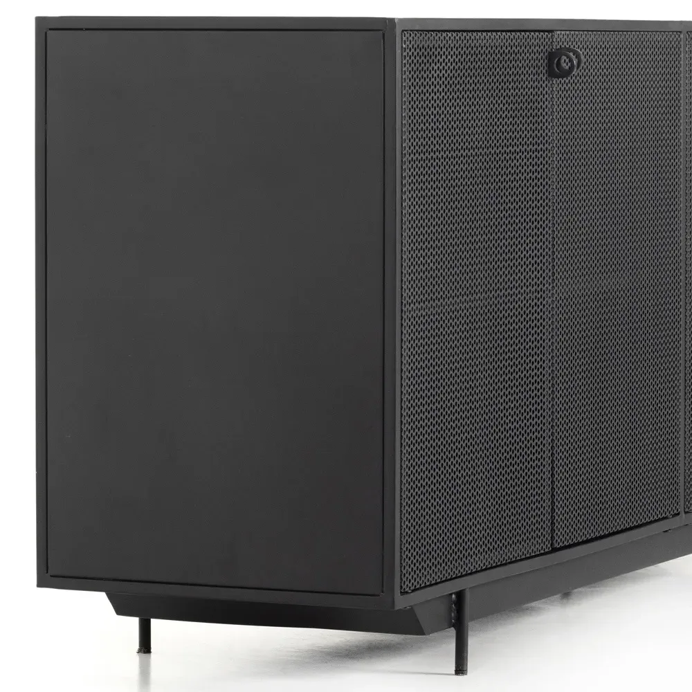 Emma 4 Door Sideboard - Black, Iron