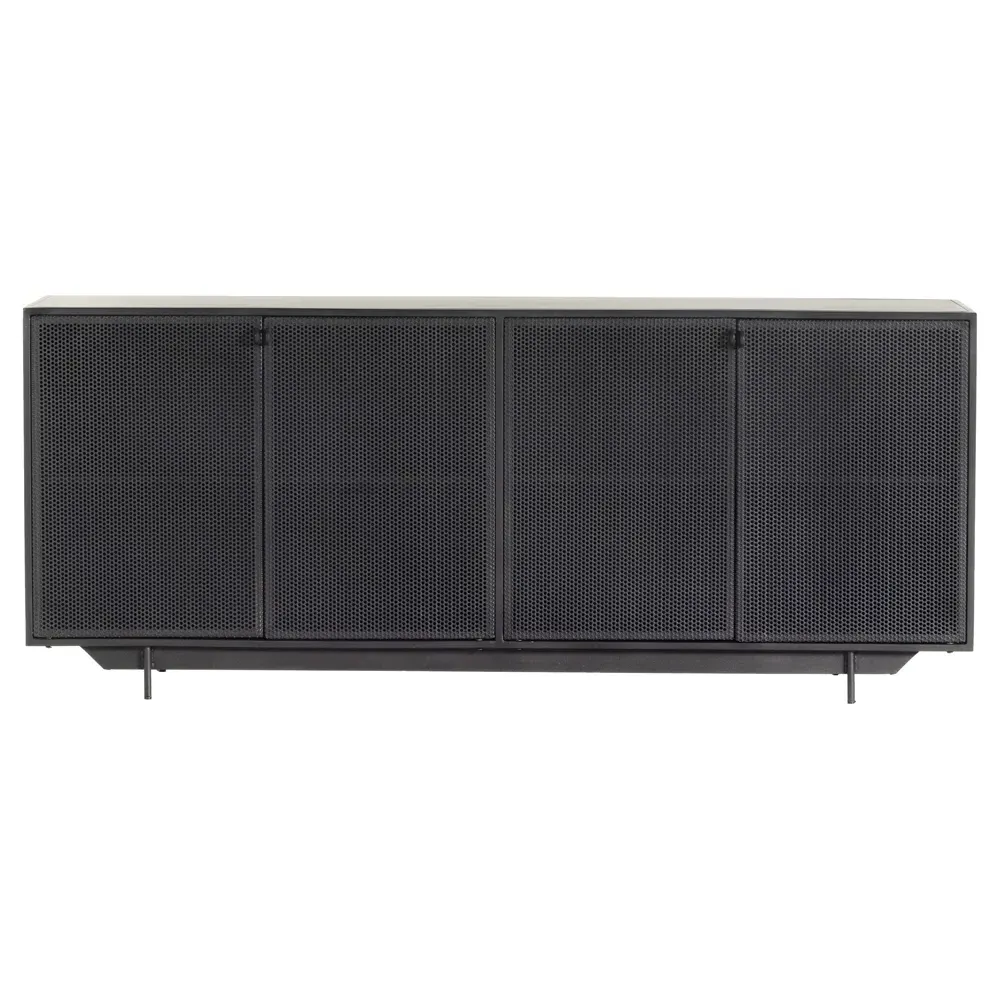 Emma 4 Door Sideboard - Black, Iron