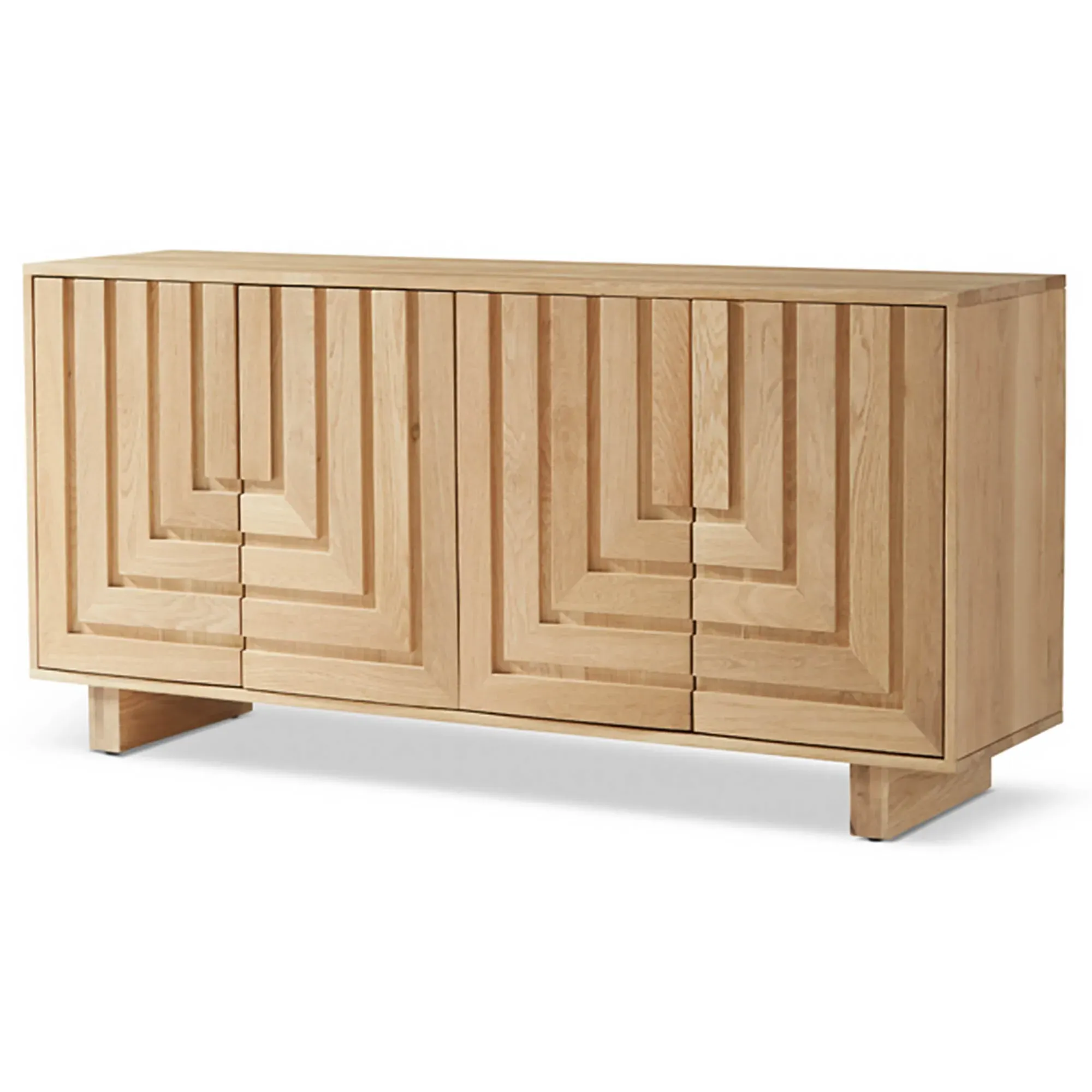 Emma 4 Door Sideboard - Brown, Oak Wood