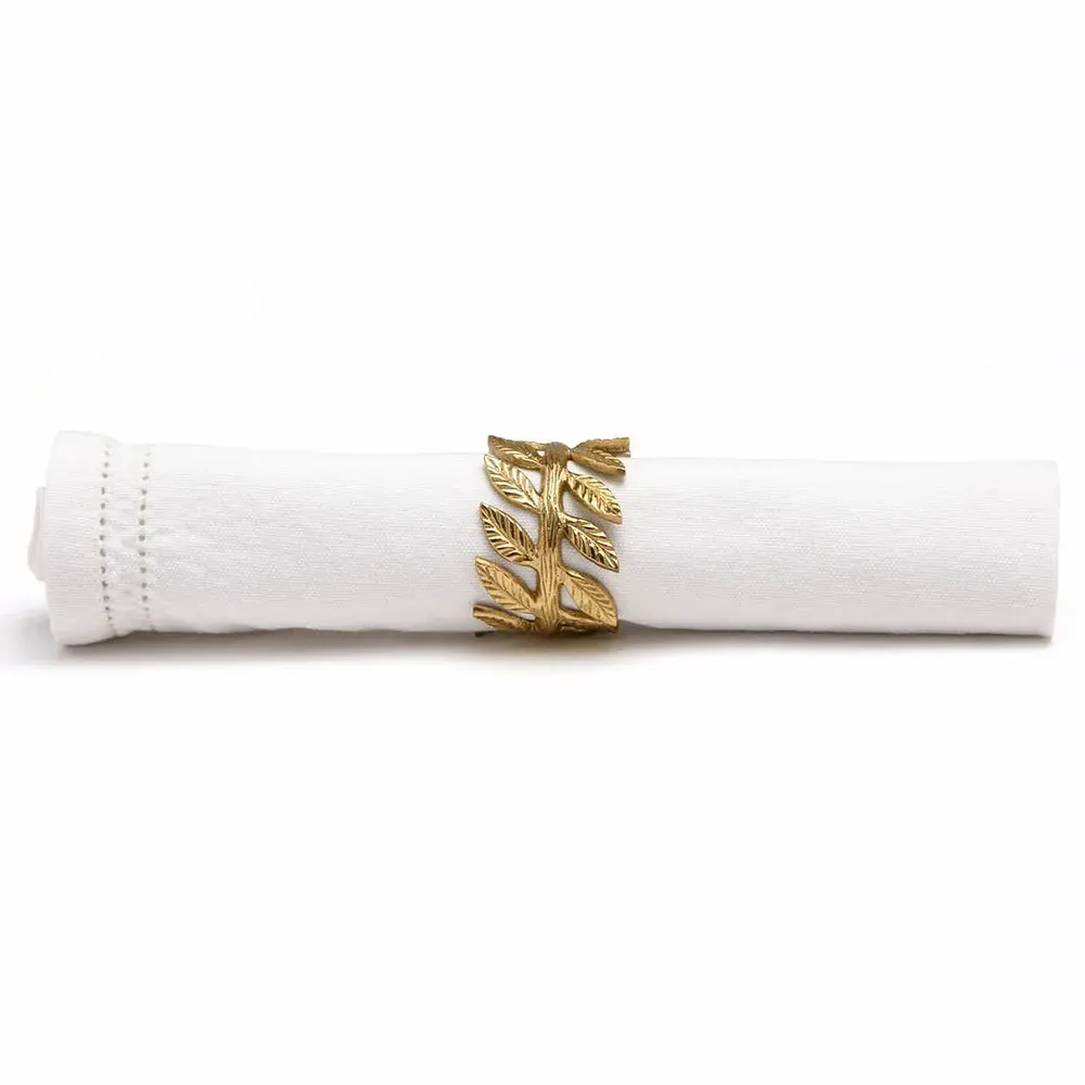 Emma Napkin Ring Set of 4 - Gold, Brass