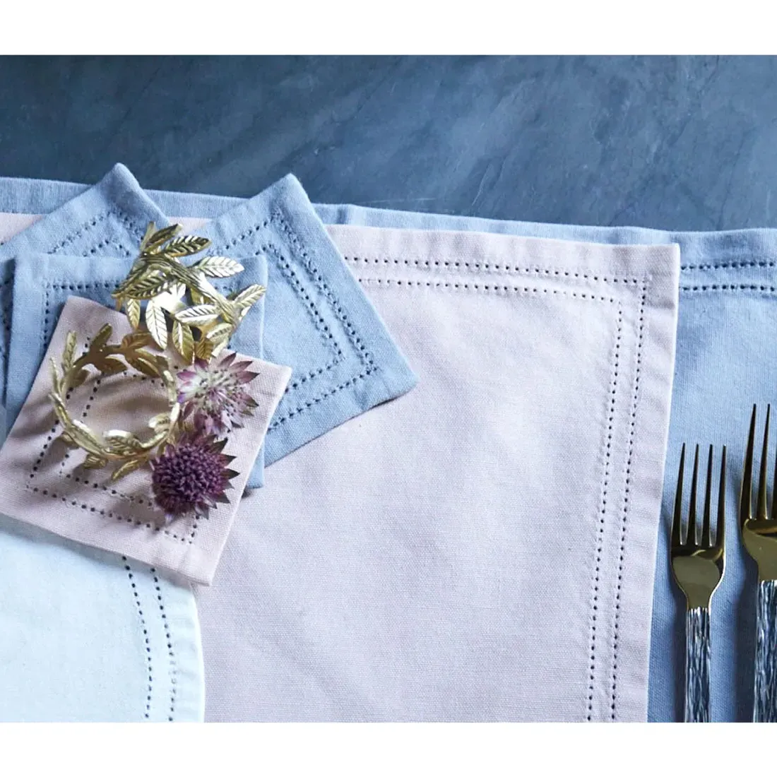 Emma Napkin Ring Set of 4 - Gold, Brass