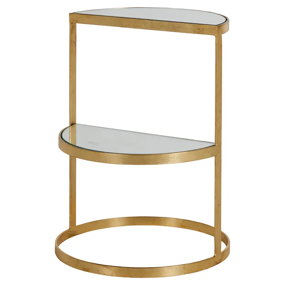 Emmanuel Round Side Table - Gold, Iron