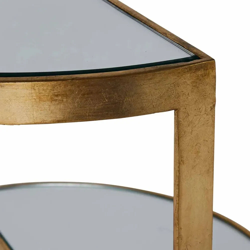 Emmanuel Round Side Table - Gold, Iron