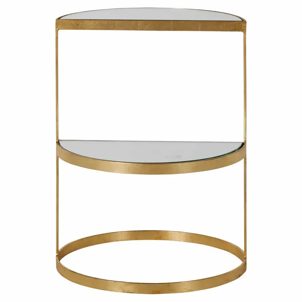 Emmanuel Round Side Table - Gold, Iron image