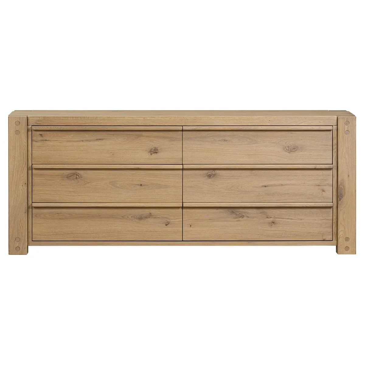 Emmer 6 Drawer Double Dresser - Brown, Oak image