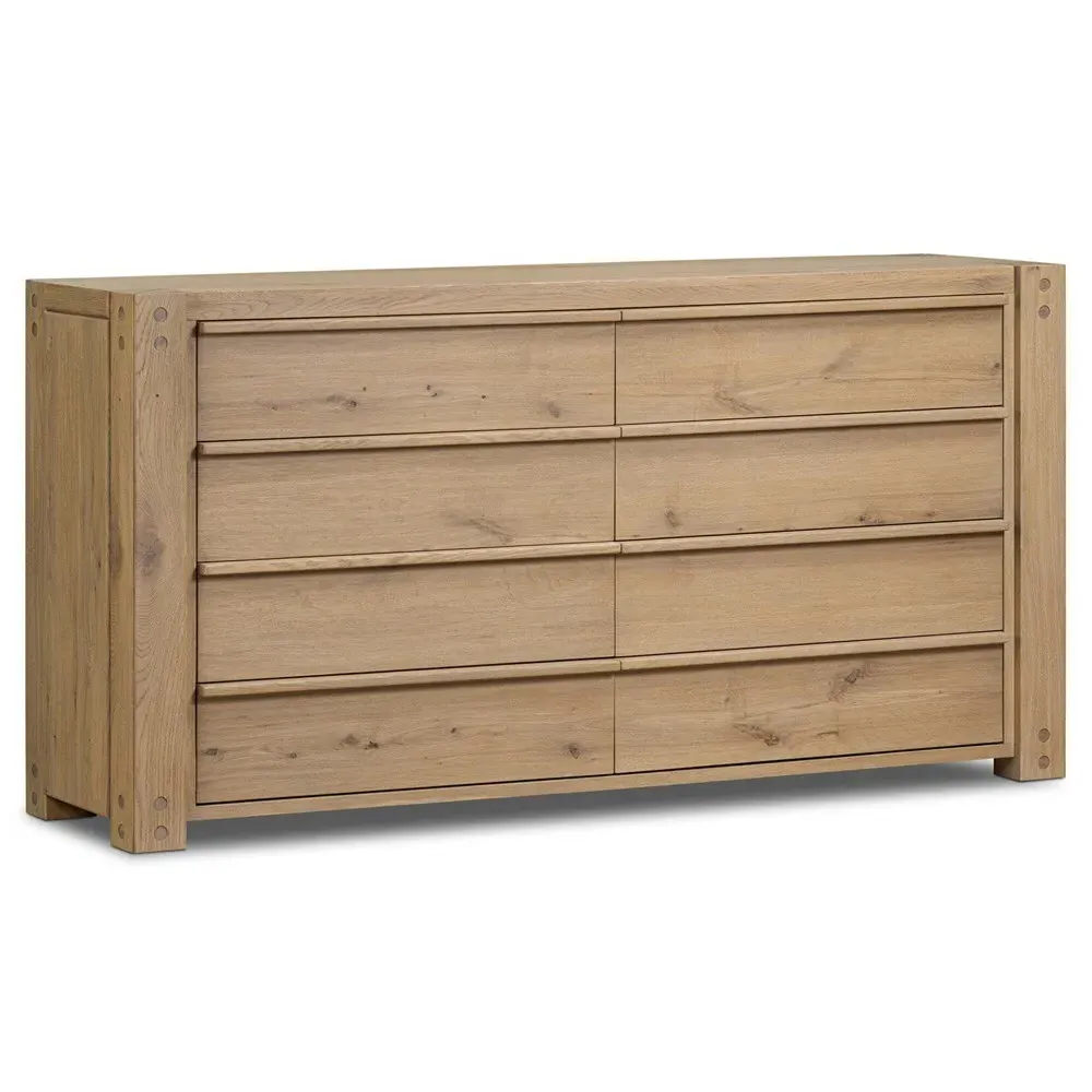 Emmer 8 Drawer Double Dresser - Brown, Oak