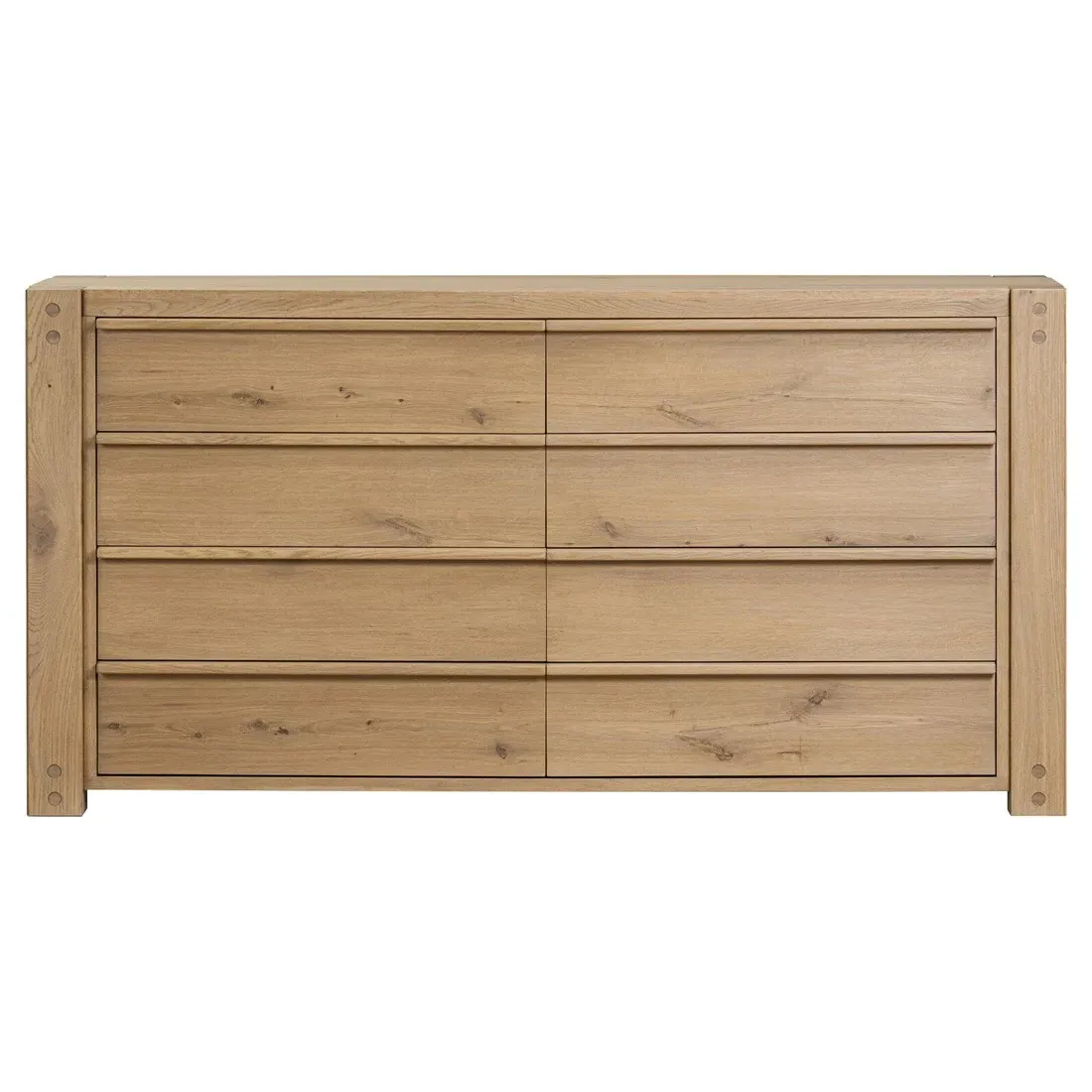Emmer 8 Drawer Double Dresser - Brown, Oak