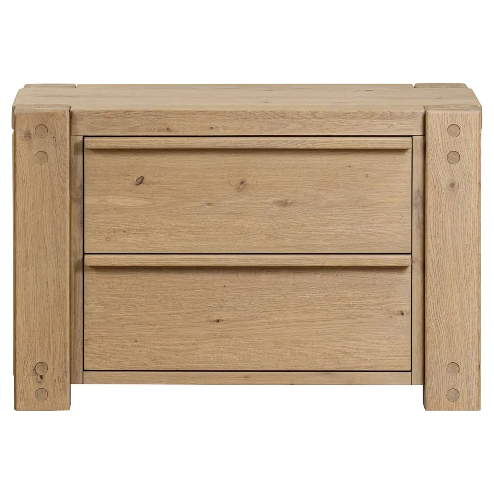 Emmer Wide Nightstand - Brown, Oak image