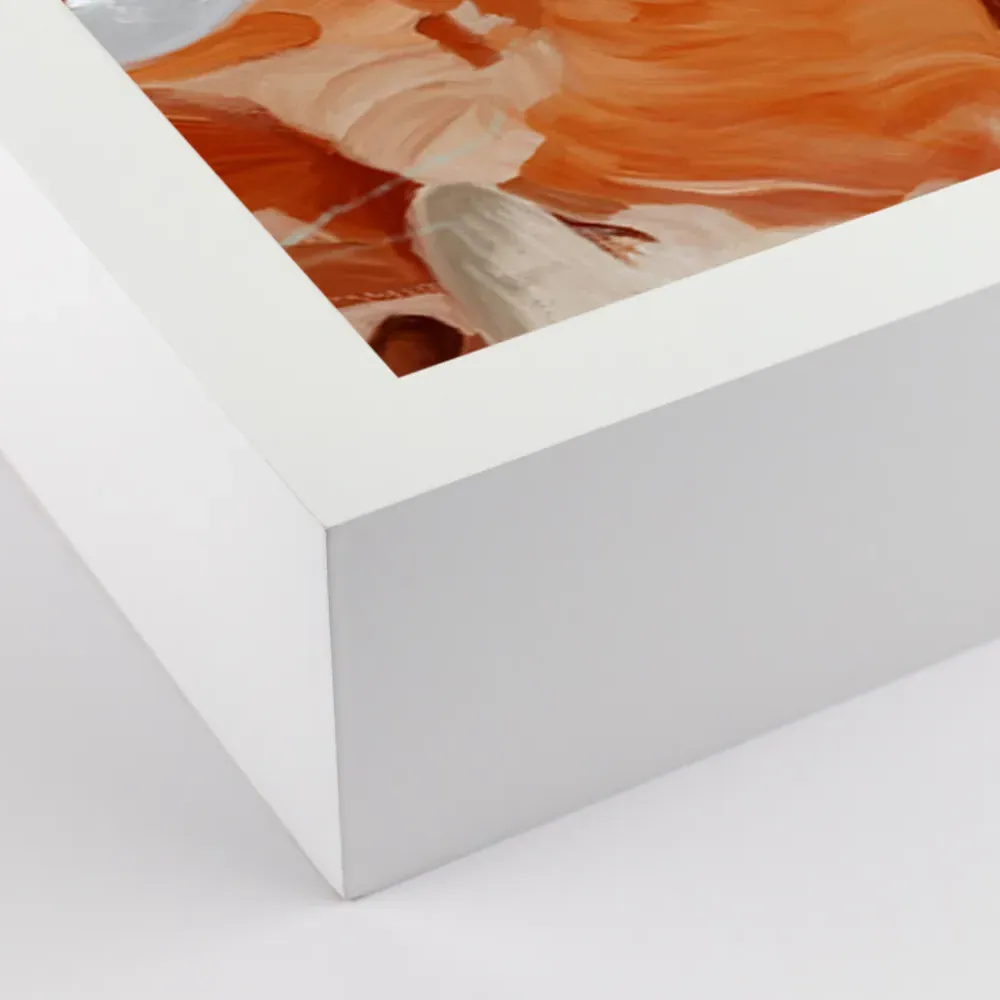 Emmett Wall Art - White Frame, Maplewood