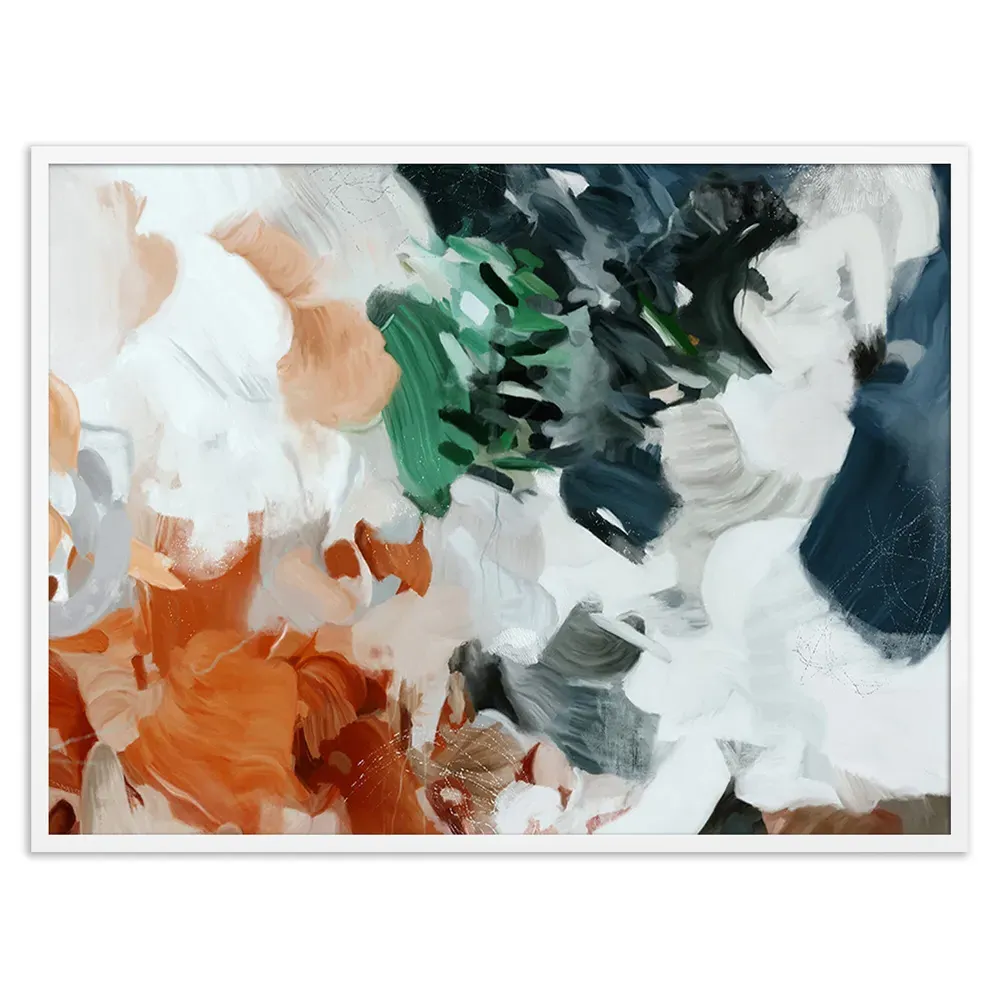 Emmett Wall Art - White Frame, Maplewood