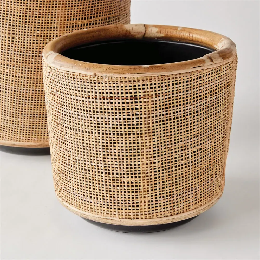 Emmett Woven Planter Set - Natural, Rattan