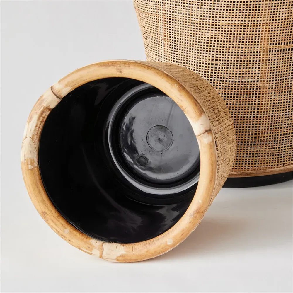 Emmett Woven Planter Set - Natural, Rattan