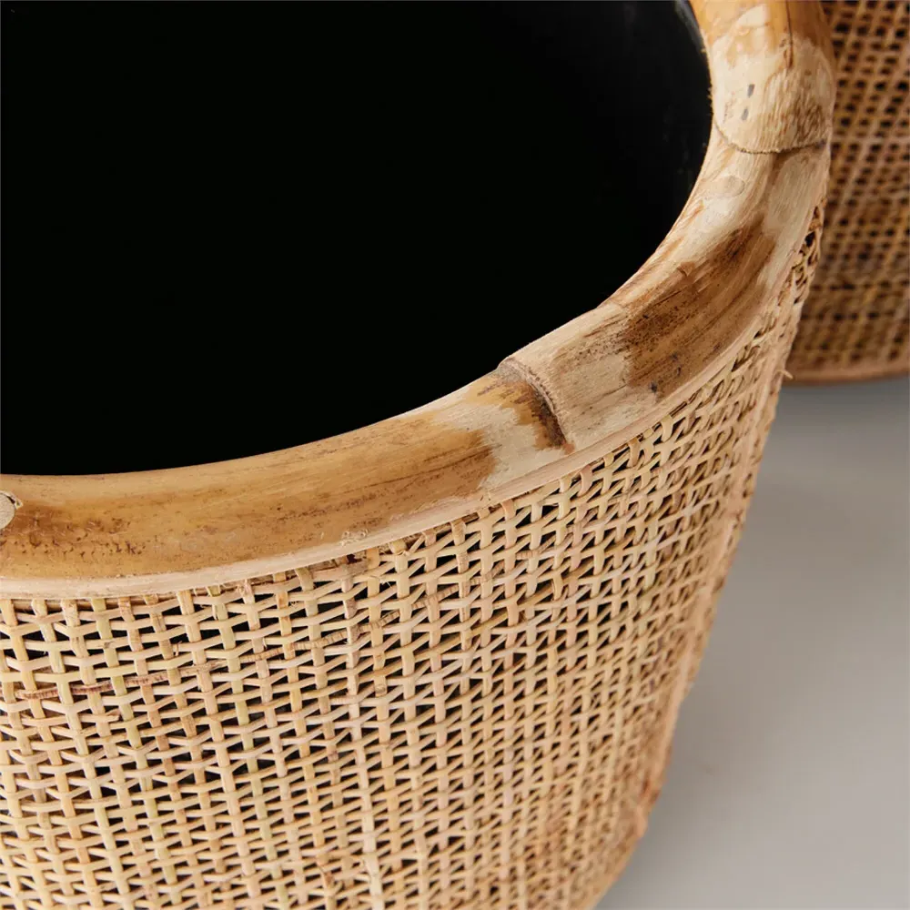 Emmett Woven Planter Set - Natural, Rattan