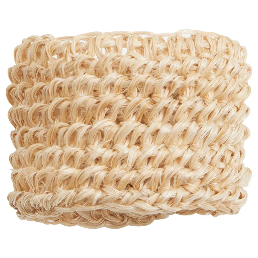 Emmy Napkin Ring Set of 4 - Natural, Crochet Raffia image