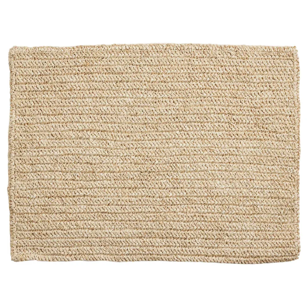 Emmy Rectangular Placemat Set of 4 - Natural, Crochet Raffia