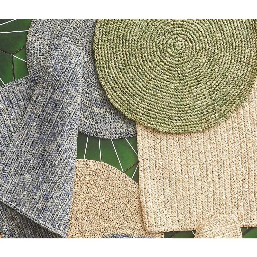 Emmy Square Placemat Set of 4 - Natural, Crochet Raffia