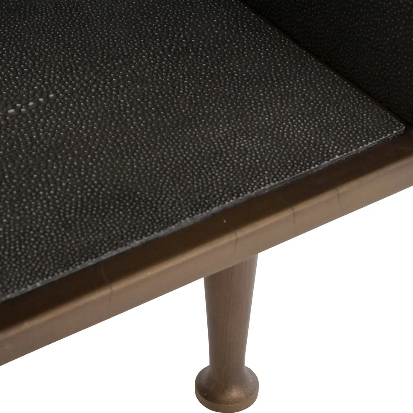 Ena Nightstand with Storage - Grey, Faux Shagreen