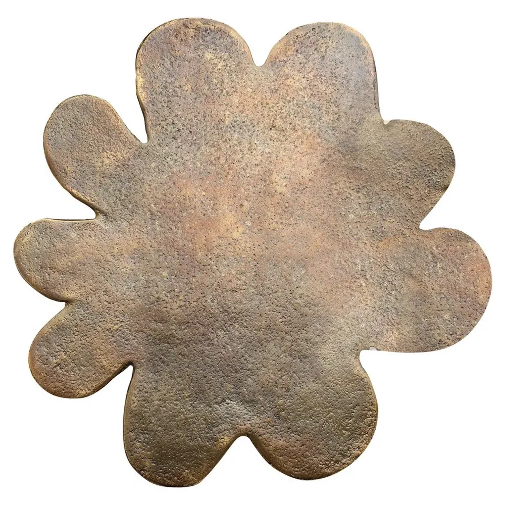 Endra Round Drink Table - Yellow-Gold, Cast Aluminum