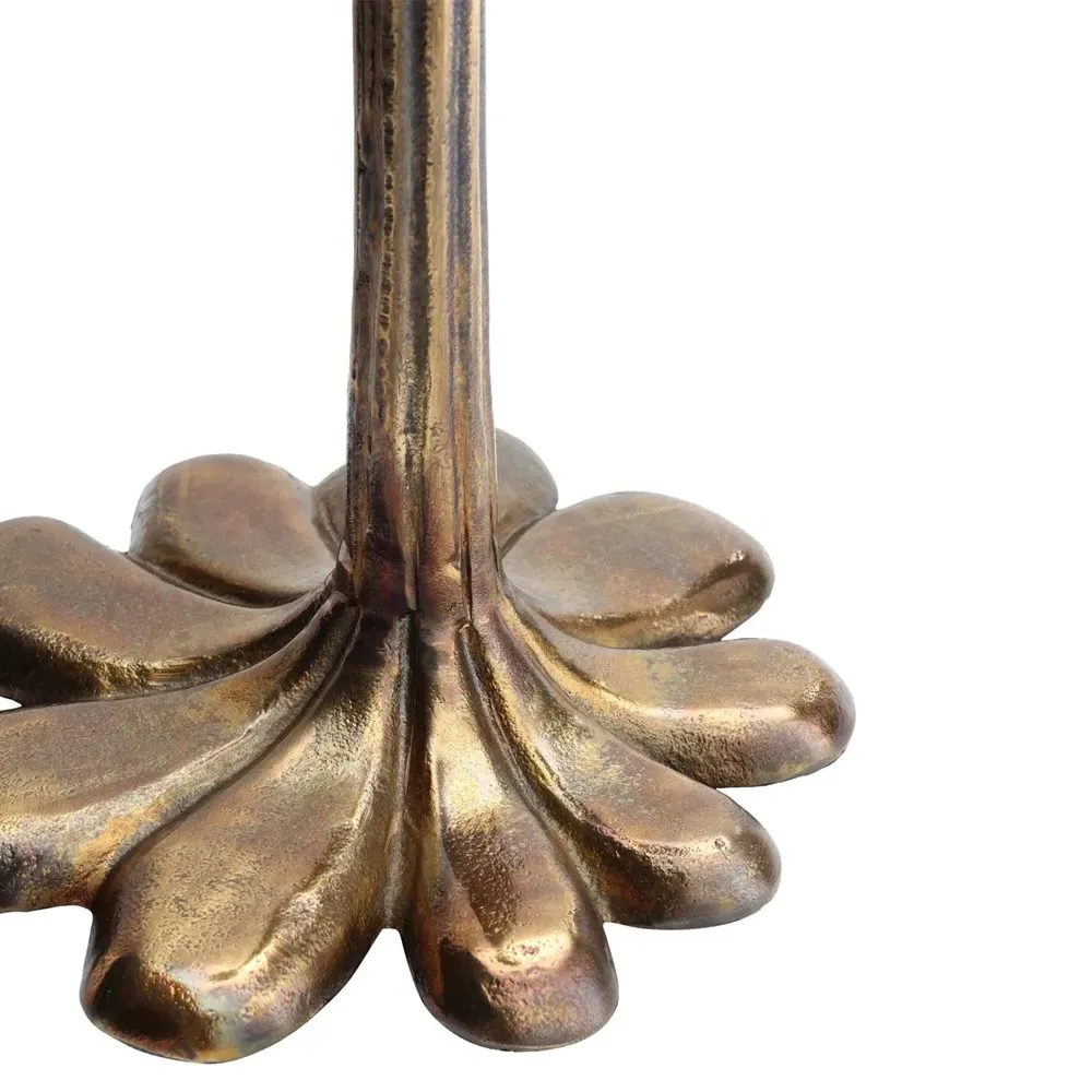 Endra Round Drink Table - Yellow-Gold, Cast Aluminum