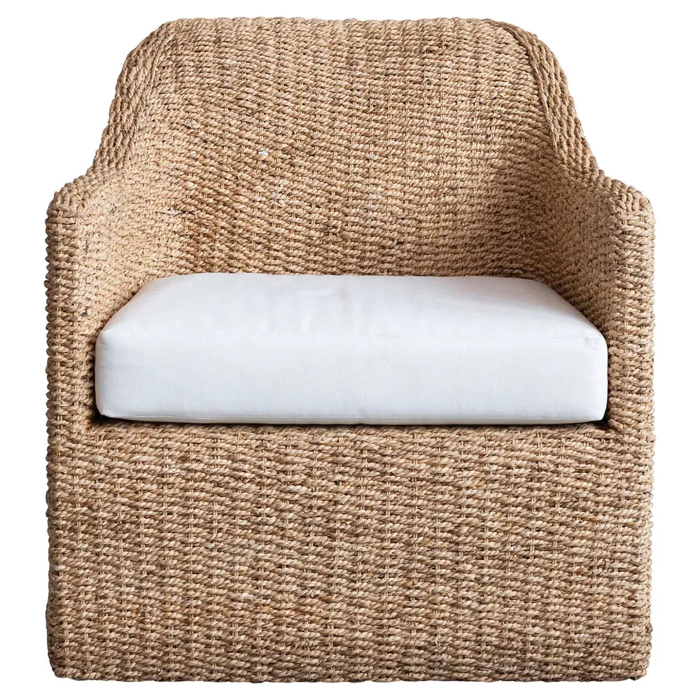 Enzo Woven Arm Chair - Brown, Water Hyacinth image