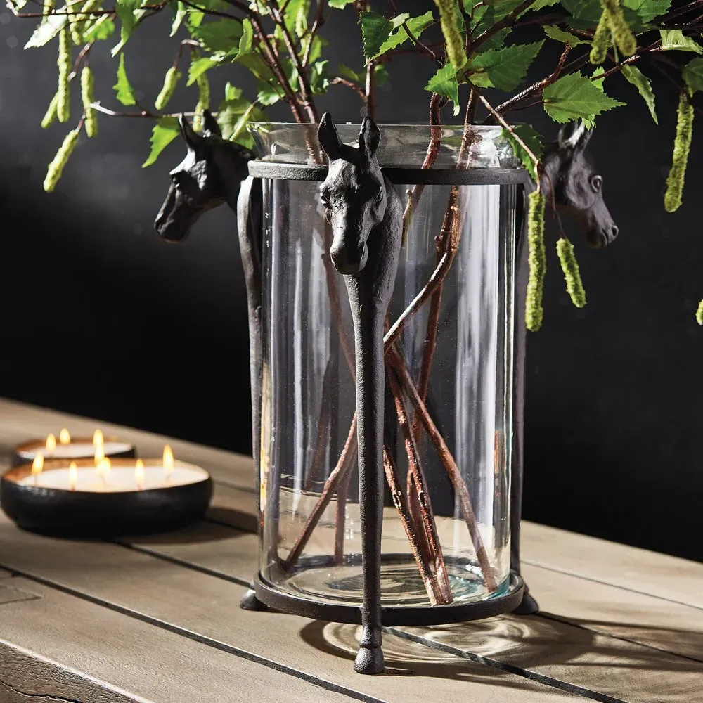 Equen Horse Candleholder - Bronze, Aluminum