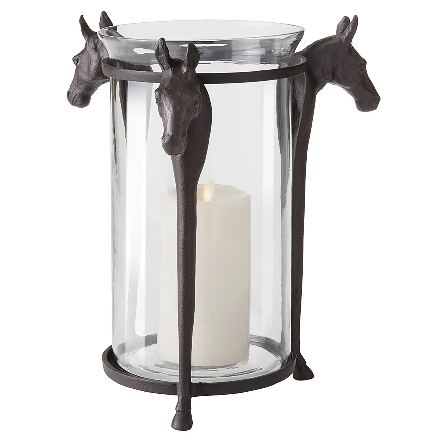 Equen Horse Candleholder - Bronze, Aluminum
