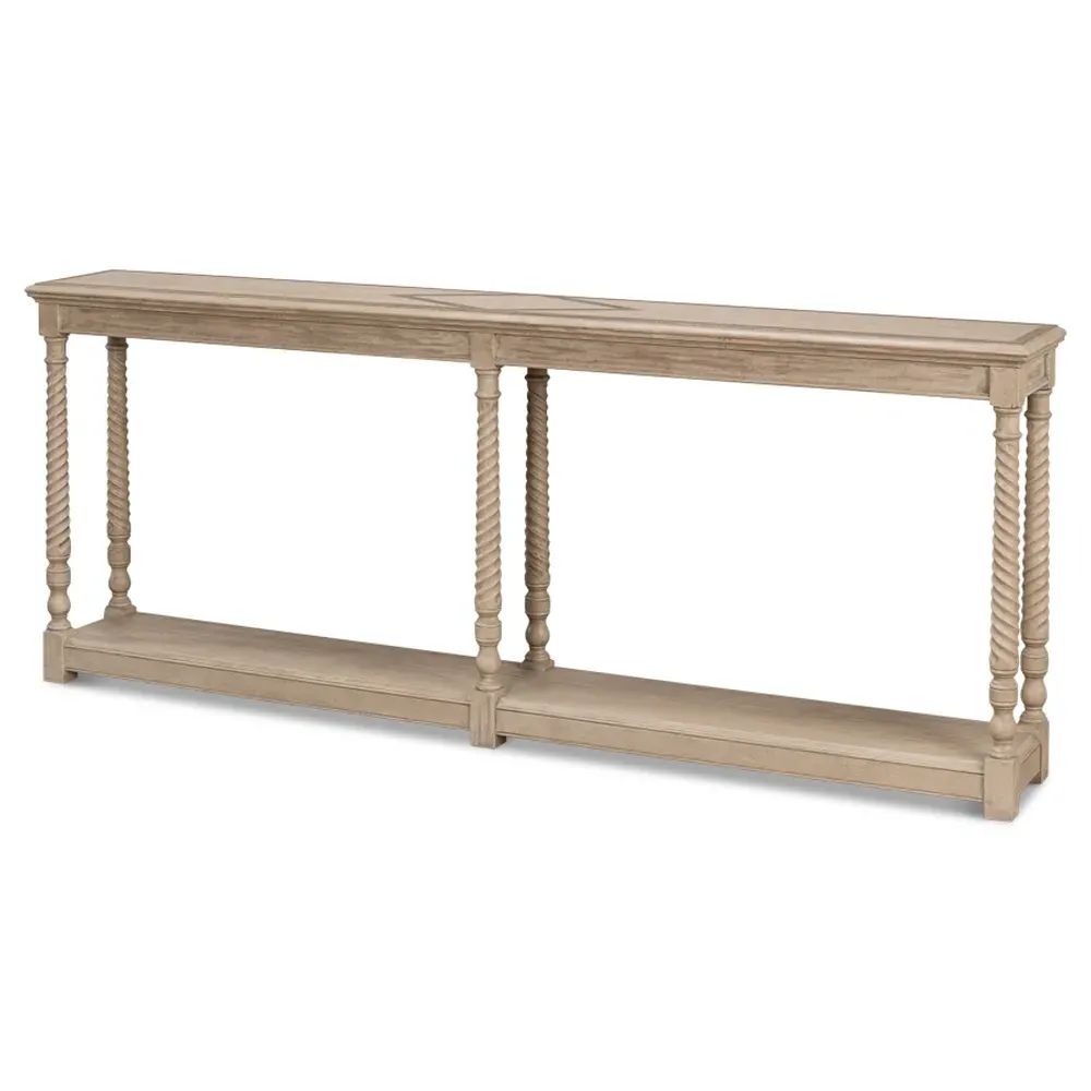 Erich Rectangular Console Table - Brown Grey, Pine