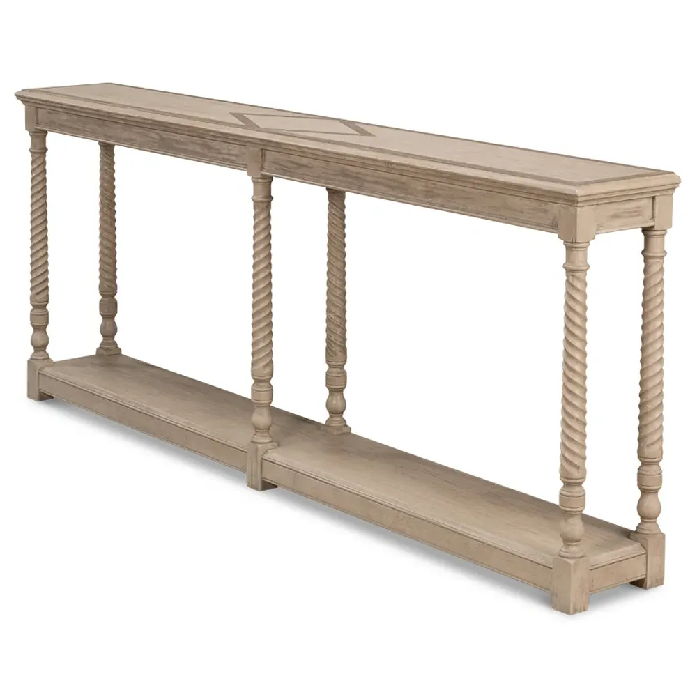 Erich Rectangular Console Table - Brown Grey, Pine