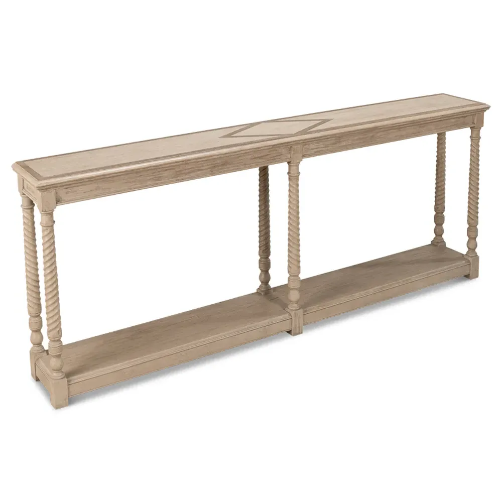 Erich Rectangular Console Table - Brown Grey, Pine