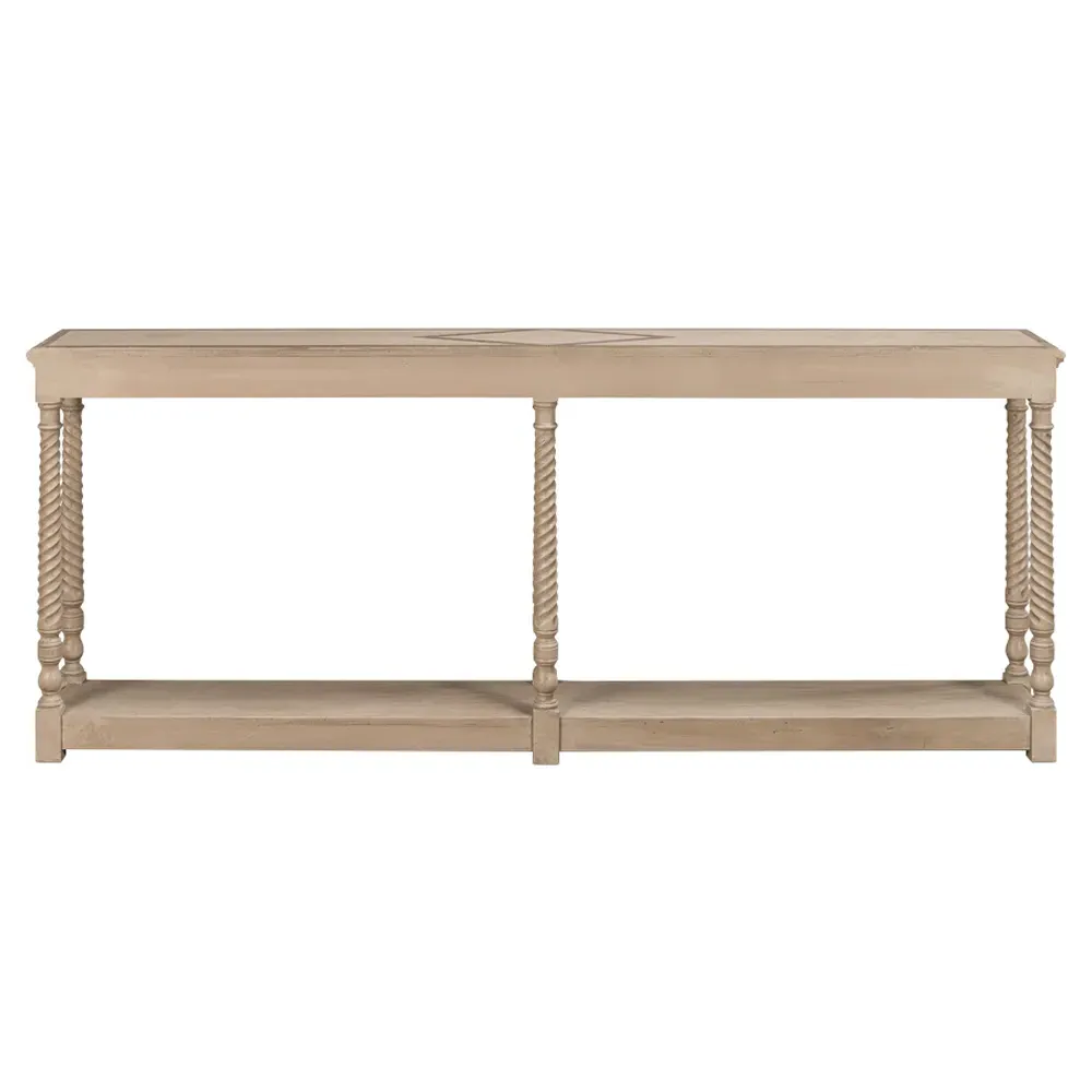 Erich Rectangular Console Table - Brown Grey, Pine