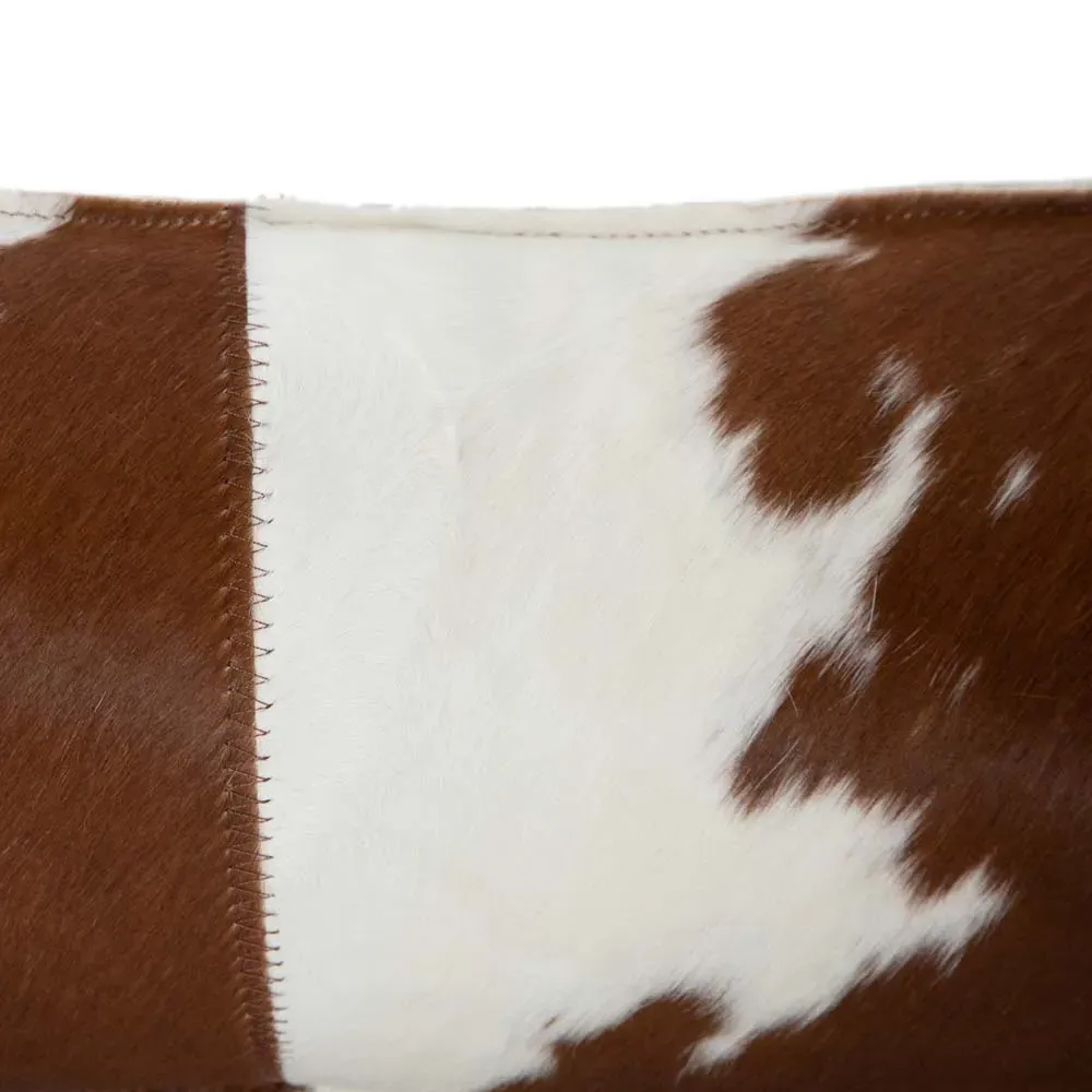 Erielle Lumbar Pillow - Brown, Fur Hide