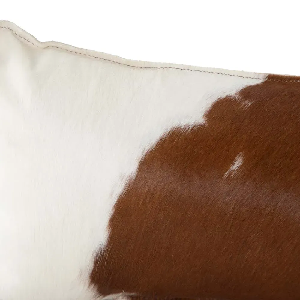 Erielle Lumbar Pillow - Brown, Fur Hide