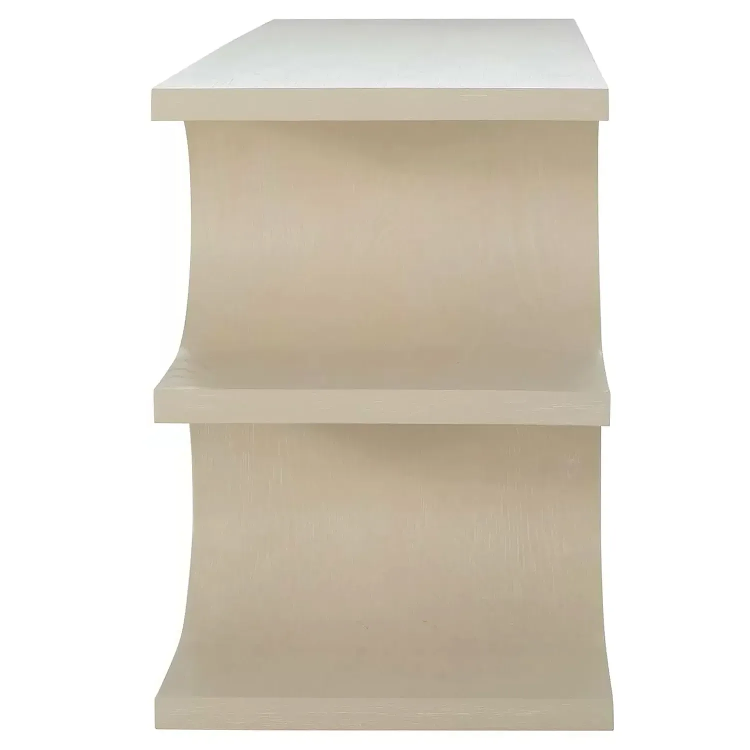 Erin Desk with Shelves - Cerused White, Oak